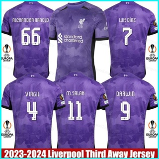 เสื้อยืด แขนสั้น พิมพ์ลายการ์ตูน Third Away Virgil Diaz Salah Darwin Arnold Jersey พลัสไซซ์ 2023-2024