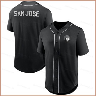 เสื้อกีฬาเบสบอล เสื้อคาร์ดิแกน พลัสไซซ์ ลาย San Jose Earthquakes 23 มล.