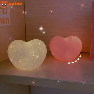 Sutee โคมไฟ LED รูปหัวใจ สไตล์โรแมนติก สําหรับตกแต่งบ้าน