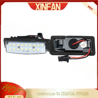 Xinfan โคมไฟ Led 1 ดวง 18 3528 SMD สําหรับติดป้ายทะเบียนรถยนต์ Nissan TEANA J31 J32 Maxima Cefiro Altima Rogue Sentra 2 ชิ้น