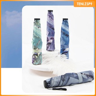 [tenlzsp9] ร่มคาร์บอนไฟเบอร์ กันน้ํา พิมพ์ลายขนนก แข็งแรง