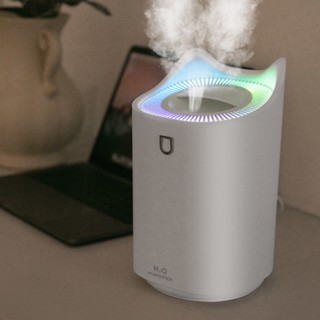 1Buycart 2L Air Humidifier USB Deep Hydration Fine Spout มัลติฟังก์ชั่นโต๊ะ Ambient Light สำหรับสำนักงาน