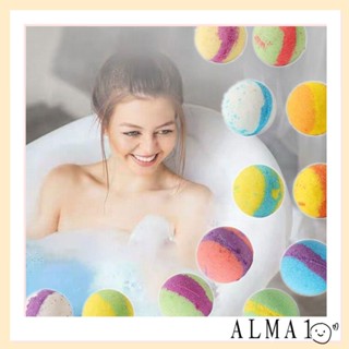 Alma ลูกบอลอโรมา น้ํามันหอมระเหย เกลืออาบน้ํา ผ่อนคลาย หลายสี แฮนด์เมด แขวนฟองสบู่ ห้องน้ํา