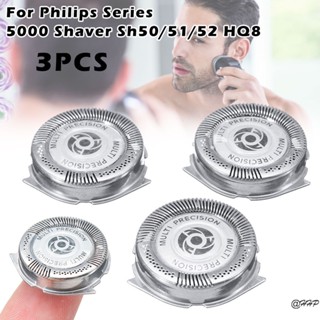 หัวเครื่องโกนหนวด เหล็ก แบบเปลี่ยน สําหรับ Philips Series 5000 Shaver SH50 51 52 Hq8 Philips Series 5000 Shaver SH50 51 52 Hq8 3 ชิ้น