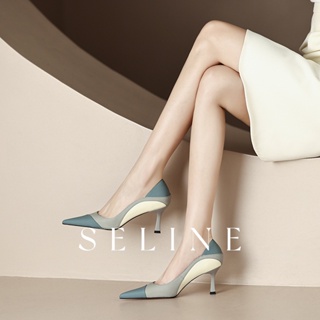 SELINE  รองเท้า รองเท้า แฟชั่น ญ รองเท้าส้นสูง รองเท้า Korean Style คุณภาพสูง Unique Chic FBL23903CO 37Z230910