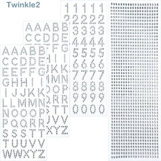 Twinkle สติกเกอร์อะคริลิคเรซิ่น ลายตัวอักษร สีเงิน สําหรับตกแต่ง DIY