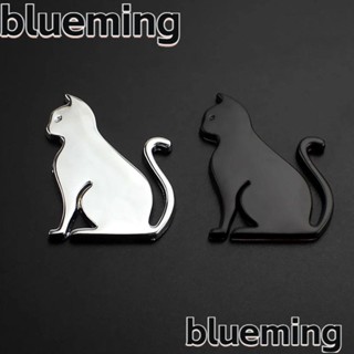 Blueming2 สติกเกอร์โลหะ รูปแมว สําหรับตกแต่งรถยนต์