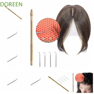 Doreen เข็มปักวิกผม ด้ามจับทองแดง ทนทาน DIY 5 ชิ้น ต่อชุด