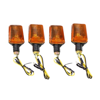 4pcs DIY Accessories Retro Easy Install Blinker Amber Motorcycle Universal Turn Signal Light