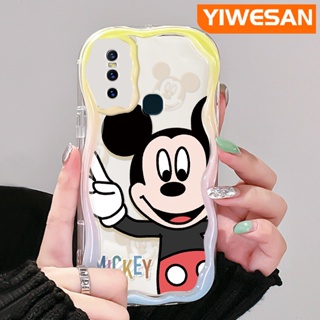 เคสโทรศัพท์มือถือ ซิลิโคนนิ่ม ใส ลายการ์ตูนมิกกี้เมาส์น่ารัก สีสันสดใส สําหรับ VIVO S7 V20 Pro V15 Pro