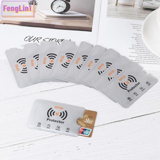 Fengling 10 ชิ้น การ์ด ป้องกัน ปลอก Rfid บล็อก อลูมิเนียม ป้องกัน Rfid กระเป๋าสตางค์