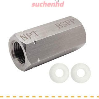 Suchenhd อะแดปเตอร์ข้อต่อเกลียวภายใน ตัวเมีย สเตนเลส 1/8 NPT 1/8 BSPP