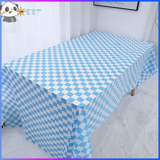 ❉ดีที่สุด❉Oktoberfest ผ้าปูโต๊ะพลาสติก ประดับเพชร สีฟ้า สีขาว สําหรับงานปาร์ตี้