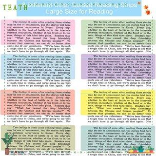 Teath ที่คั่นหนังสือพลาสติกใส ลดความเครียด หลากสี สําหรับครู อ่านหนังสือ 8 ชิ้น