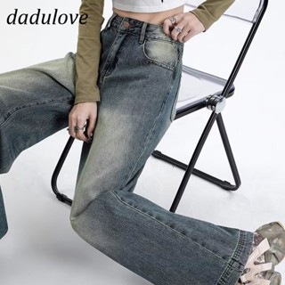 DaDulove💕 New American Ins High Street Washed Jeans Niche High Waist Loose Wide Leg Pants plus Size Trousers