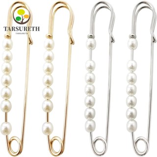 Tarsureth เข็มกลัดไข่มุกเทียม 7 ซม. สีขาว สําหรับผู้หญิง 6 ชิ้น