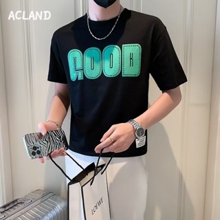 Acland เสื้อยืดผู้ชาย ผู้ชายเสื้อเชิ้ต เสื้อยืด ผ้านุ่ม ใส่สบาย ไม่หด ไม่ต้องรีด MTX2390KJL 36Z230909