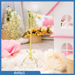 [Dolity1] โมเดลไม้แขวนเสื้อโลหะ ขนาดเล็ก 1/12 สําหรับตกแต่งบ้านตุ๊กตา