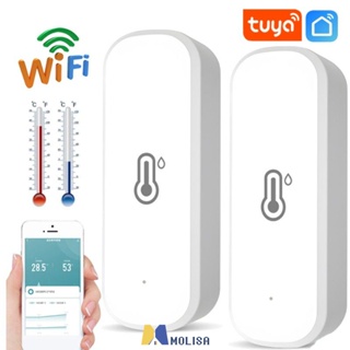 ใหม่ Tuya สมาร์ทอุณหภูมิและความชื้น Wifi App Remote Monitor เครื่องวัดอุณหภูมิสมาร์ทบ้านทำงานร่วมกับ Alexa Google Home MOLISA