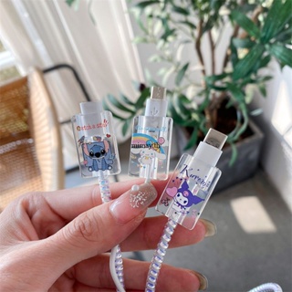 Sanrio Mobile Phone Data Cable Protective Cover Design Cute Cartoon เข้ากันได้กับ Apple Android และ Typec Data Cables mimay