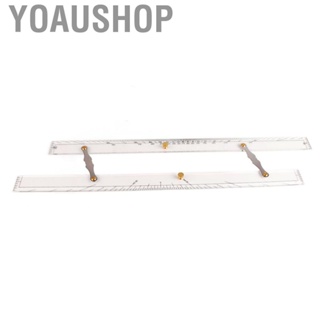 Yoaushop Marine  Parallel Ruler  Clear Scale Copper Acrylic for