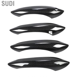 Sudi Car Exterior Door Handle Cover Carbon Fiber Long Service Life Side Protector Deform Proof for