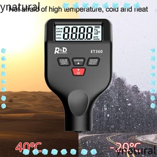 Ynatural เครื่องวัดความหนาเคลือบ จอแสดงผลดิจิตอล Fe/NFe Fe+ Zn LCD สําหรับรถยนต์