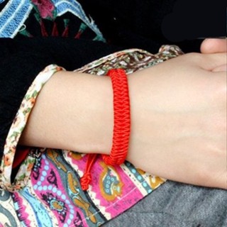 S6 สร้อยข้อมือเชือกถัก ถักมือ สีแดง ปีเบนมิ่ง ของขวัญขนาดเล็ก