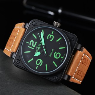 Bell &amp; ROSS นาฬิกาข้อมืออัตโนมัติ หน้าปัดขนาดใหญ่ 46 มม. สไตล์สปอร์ต สําหรับผู้ชาย