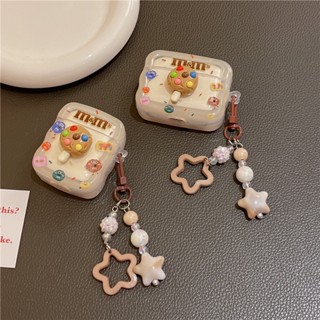 เคสหูฟัง ลายดาว 3D พร้อมสายโซ่คล้อง สําหรับ Airpods 1 2 3 Pro 2 3