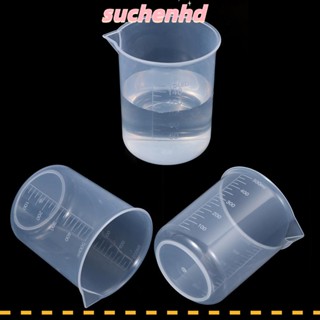 Suchenhd ถ้วยตวง ขวดน้ํา เครื่องมือวัดสเกล ถ้วยสําเร็จการศึกษา รินน้ํา พวยกา ห้องปฏิบัติการ บีกเกอร์