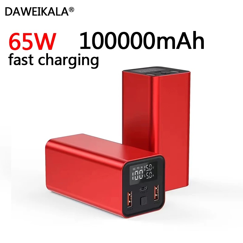 DAWEIKALA Fast Charging Power Bank 65w handset Notebook Charging Bank 100000mAh Aluminum Alloy Dc Port Mobile Power Supp