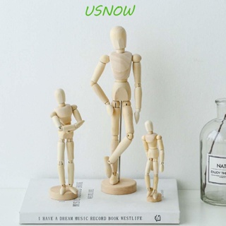 Usnow โมเดลฟิกเกอร์ไม้ รูปศิลปินร่างภาพมนุษย์ ขยับได้ ของเล่นสําหรับเด็ก