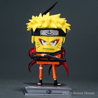 [Manufacturer Straight Hair] ฟิกเกอร์ Naruto cos SpongeBob SquarePants Pie Daxing สําหรับตกแต่งรถยนต์ 4C07