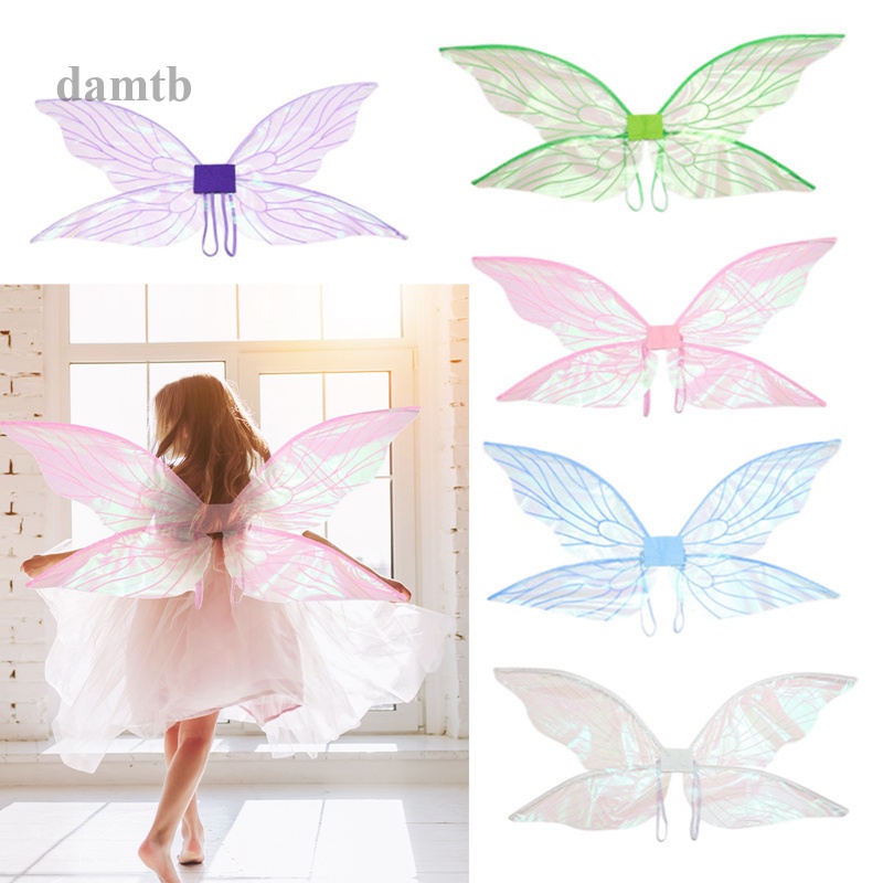 Dtb ปีกนางฟ้า ปีกนางฟ้า ผีเสื้อ แต่งตัว ปีกนางฟ้า เด็กผู้หญิง งานเลี้ยงวันเกิด ของชําร่วย การ์ตูน คอ