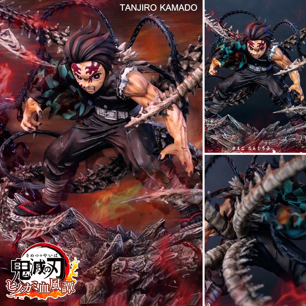 Figure ฟิกเกอร์ Demon Slayer  ดาบพิฆาตอสูร Tanjiro Kamado คามาโดะ ทันจิโร่ Demon King ปีศาจกษัตริย์ 1/6 boonsiri