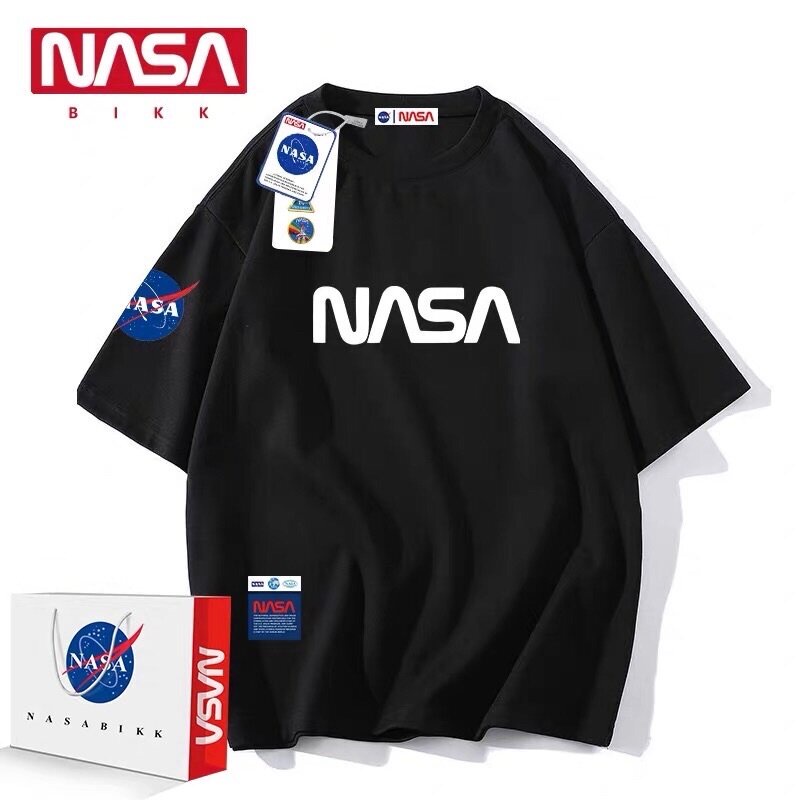 เสื้อยืดแขนสั้นคอกลม【s-5xl】ผ้าฝ้าย 100%NASA เสื้อยืดแขนสั้นนาซ่าฤดูร้อน สินค้าลิขสิทธิ์แท้Cotton 100%  [S-5XL]