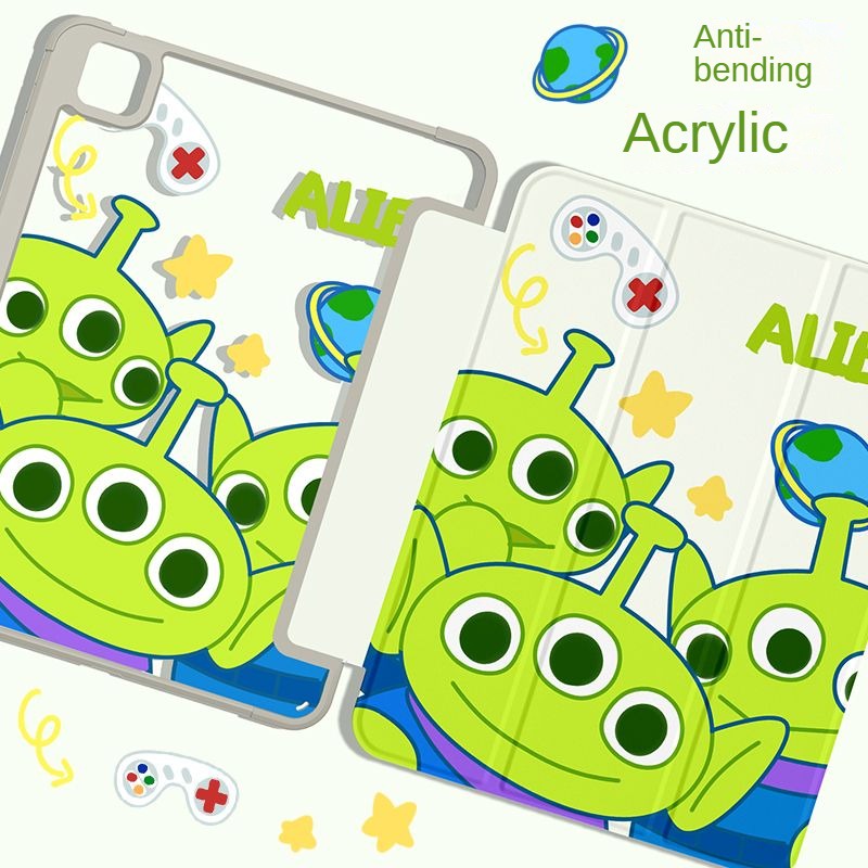 เคสอะคริลิคใส แบบนิ่ม ลายการ์ตูน Toy Story พับได้ กันงอ มีช่องใส่ปากกา สําหรับ iPad gen10 Air5 Gen9 gen10 Gen8 Gen7 iPad Gen6 gen5 iPad 2021 Pro11 iPad Mini 4 5