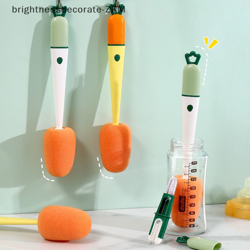 [Brightdecorate] 3 In 1 แปรงขัดทําความสะอาดแก้ว ด้ามจับยาว [TH]