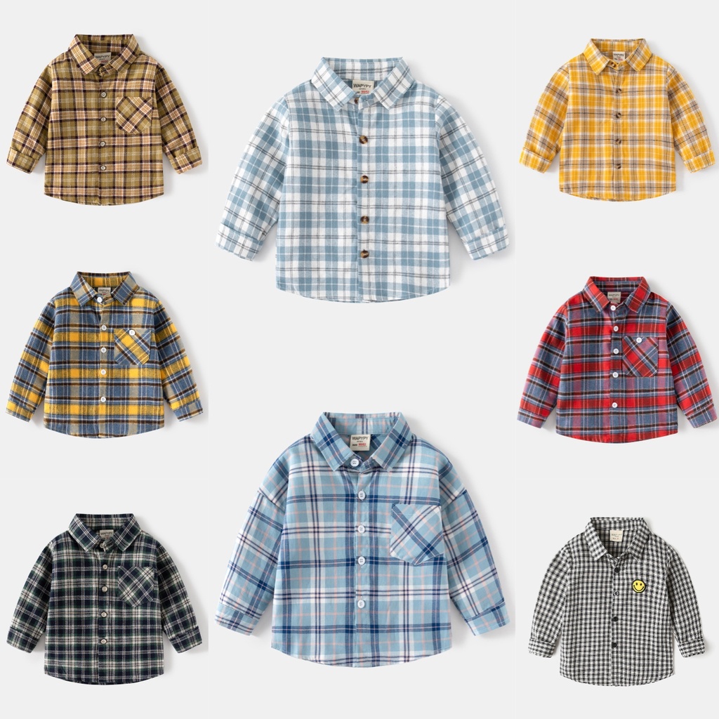 เสื้อเชิ้ตแขนยาวลําลอง คอสี่เหลี่ยม แฟชั่นฤดูใบไม้ร่วง สําหรับเด็กผู้ชาย