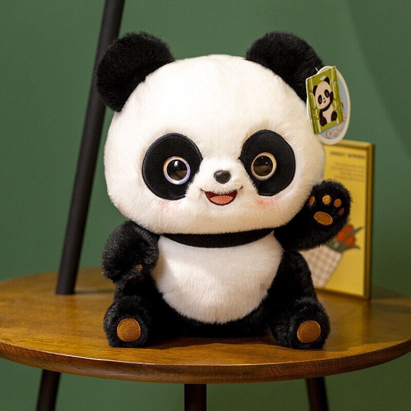ของแท้ ตุ๊กตาหมีแพนด้า ดอกไม้ ผ้ากํามะหยี่ขนนิ่ม เสฉวน Chengdu Base ของที่ระลึก ของขวัญวันเกิด สําหรับผู้หญิง