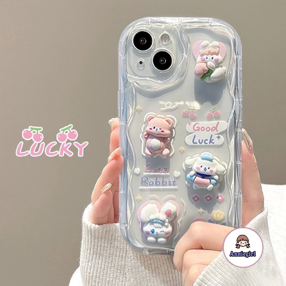 SANRIO เคสโทรศัพท์มือถือ แบบนิ่ม ลายซานริโอ้ 3D กันกระแทก สําหรับ Iphone 11 13 12 14 15 Pro Max XS XR 7 8 Plus