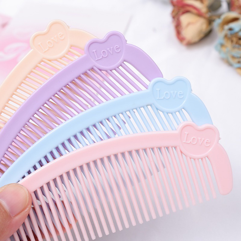 หวีพลาสติก ขนาดเล็ก แบบพกพา ป้องกันไฟฟ้าสถิตย์ สีแคนดี้ สไตล์เกาหลี สําหรับนวดหนังศีรษะ - รูปที่ 3