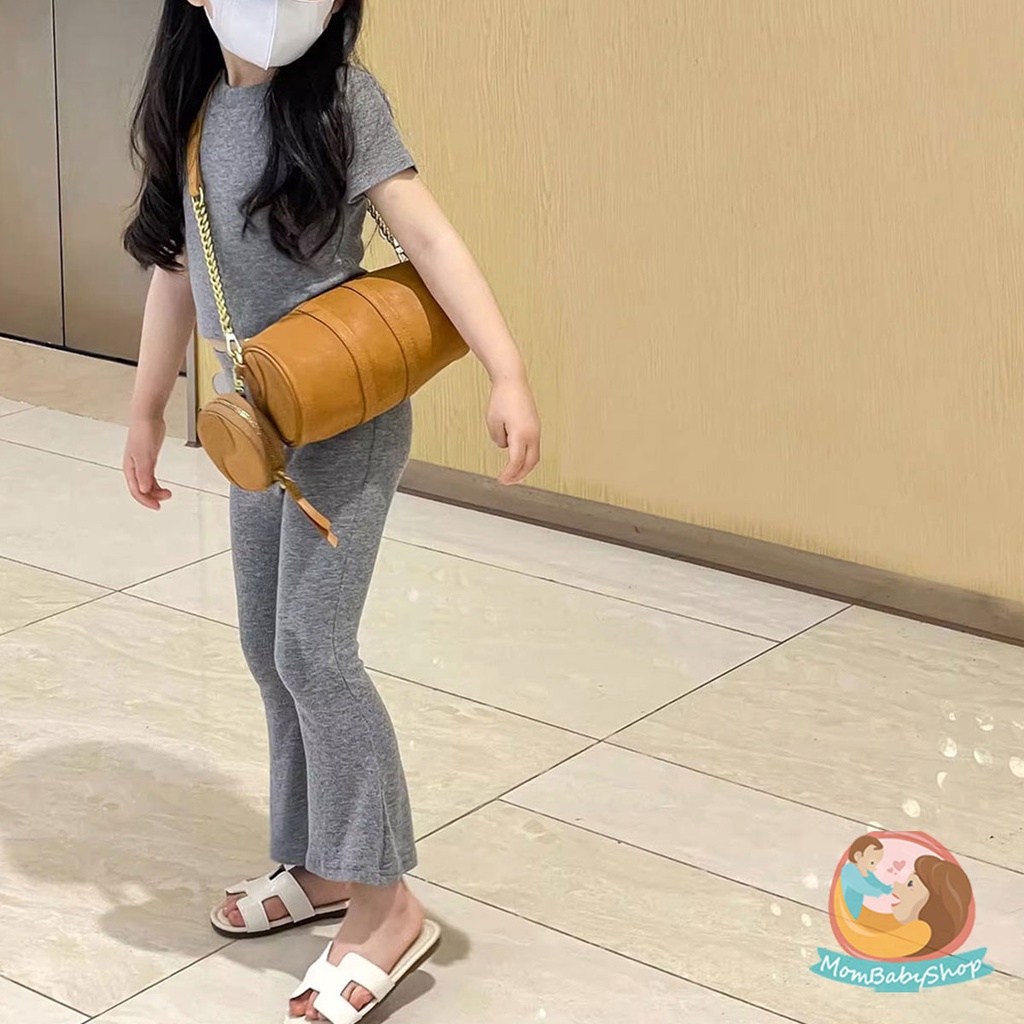 สไตล์เกาหลีชุดเด็กแขนสั้นสองชิ้น สวมใส่สบาย ใส่เที่ยว