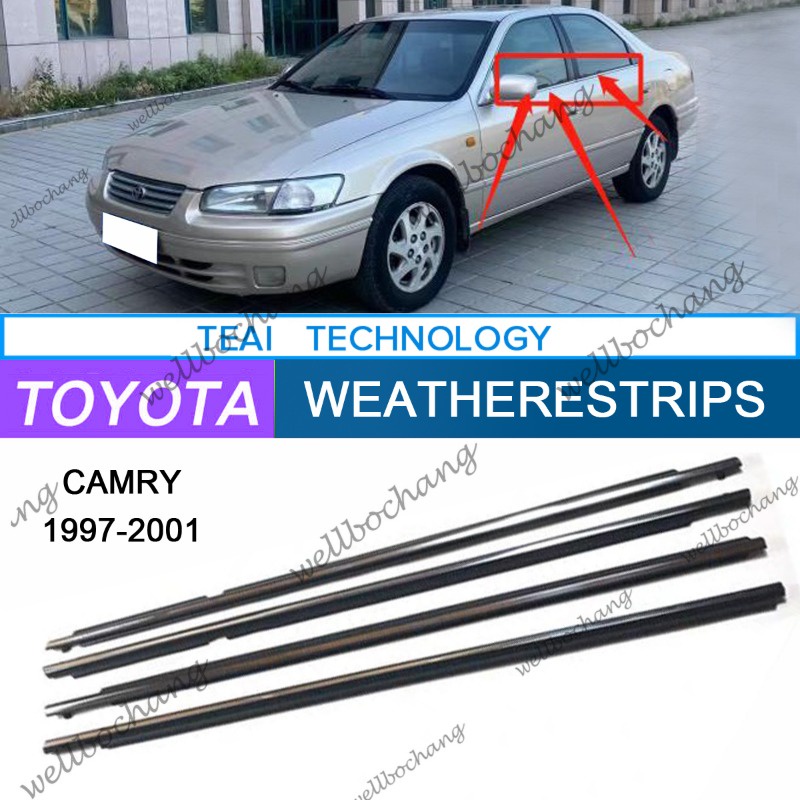 แถบซีลหน้าต่างโครเมี่ยม สําหรับ Toyota Camry 1996 to 2001 SXV20 ACV20