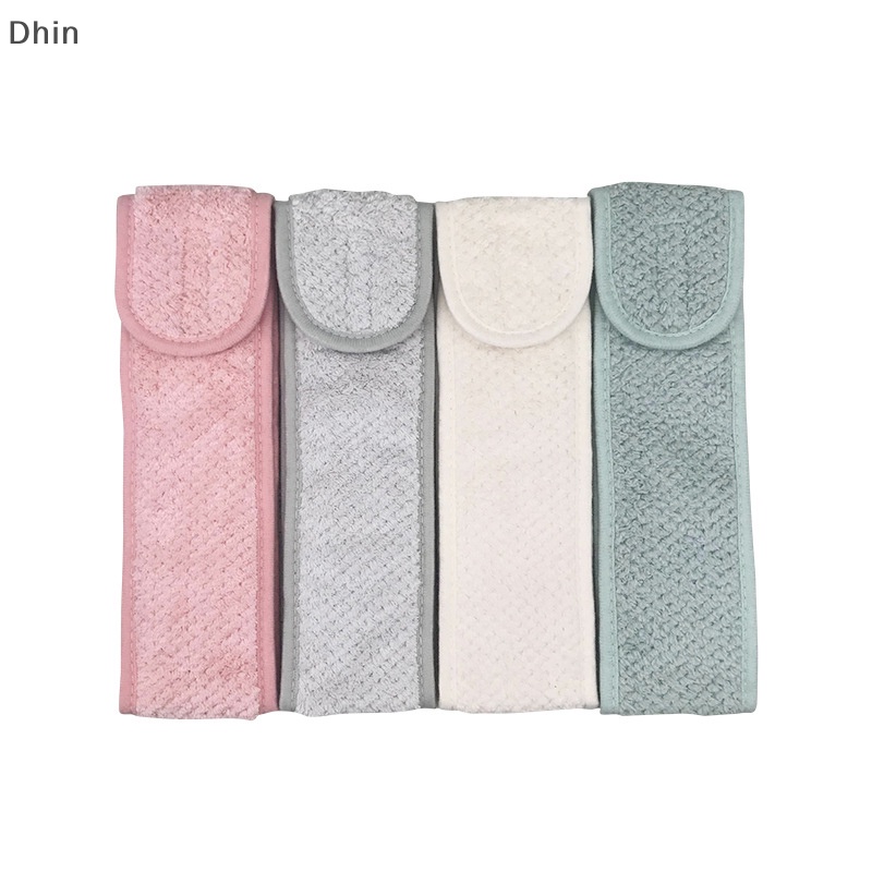 [Dhin] ผ้าขนหนูอาบน้ํา สปา ที่คาดผม แบบนุ่ม ปรับได้ COD
