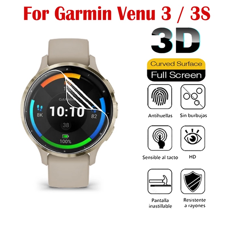 ฟิล์มไฮโดรเจล TPU แบบนิ่ม ป้องกันรอยขีดข่วน สําหรับ Garmin Venu 3S 3 Smart Watch