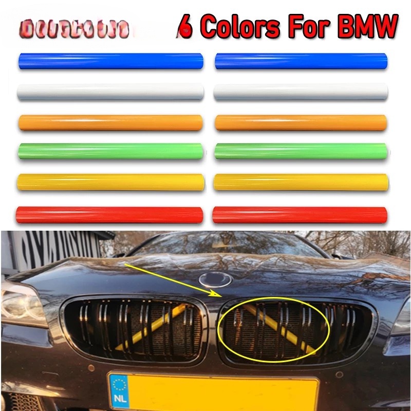 Xuming 4 สีกีฬากระจังหน้า Trim แถบสําหรับ BMW F10 F30 F20 F32 F12 F36 X1 F48 X3 F25 G01 X4 F26 G02 X