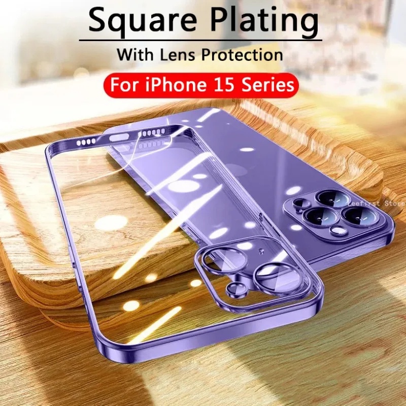 เคสโทรศัพท์มือถือแบบนิ่ม TPU ใส กันกระแทก สําหรับ iPhone 15 Pro Max 14 13 12 11 Pro Max 14Plus 12Pro