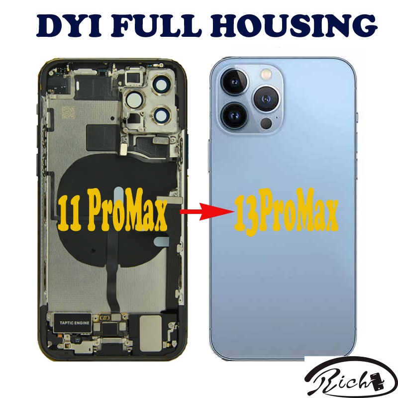 เคสแบตเตอรี่ ด้านหลัง แบบเต็ม DIY สําหรับ 11 Promax To 13 Pro Max 11Promax Like 13ProMax